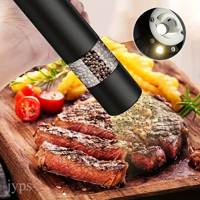 Automatic Electric Pepper Grinder And Salt Mill-Adjustable Spice Crusher Forkitchen Gadgets And Supplies-Reusable