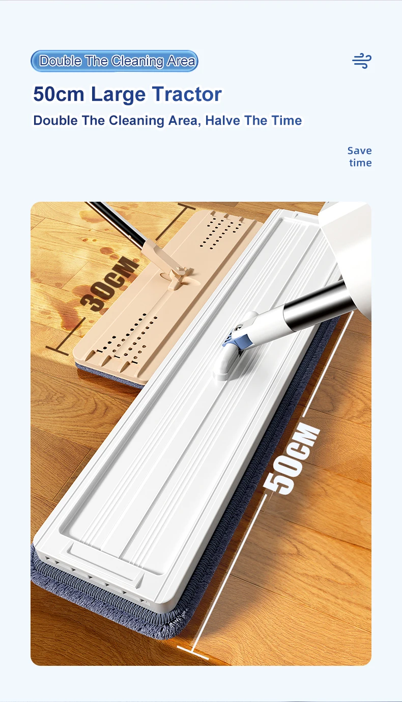 JOYBOS Enlarged Floor Mop Hand Washing Free Lazy Mop Self-Wring Squeeze Household Automatic Dehydration Magic Flat Mops Cleaning