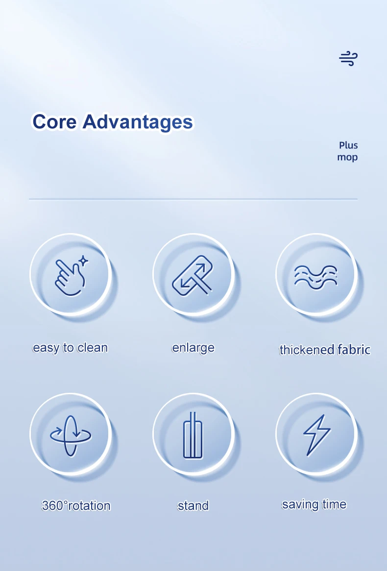 JOYBOS Enlarged Floor Mop Hand Washing Free Lazy Mop Self-Wring Squeeze Household Automatic Dehydration Magic Flat Mops Cleaning