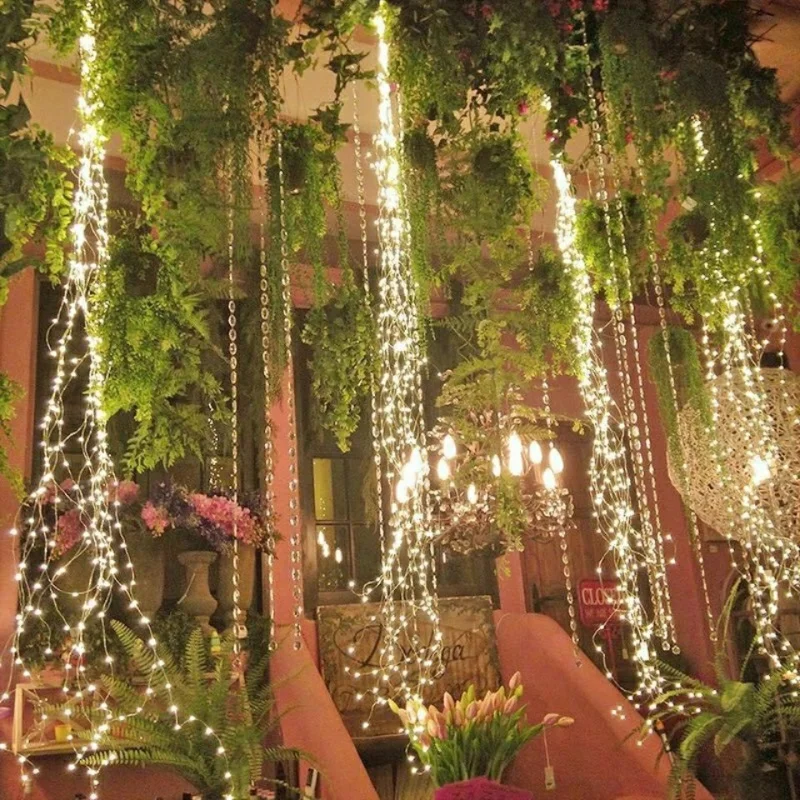3M LED Curtain Garland Fairy Lights Festoon with Remote New Year Garland Christmas Decoration Party wedding decoration
