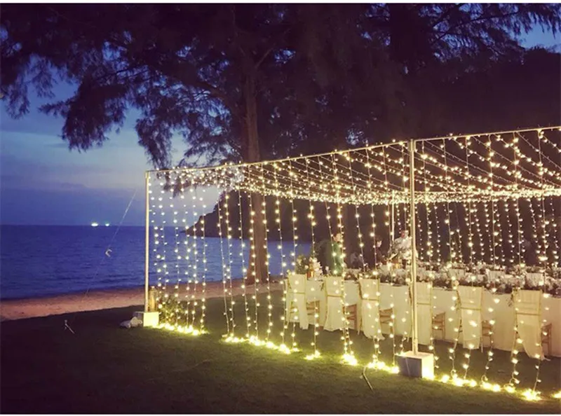 3M LED Curtain Garland Fairy Lights Festoon with Remote New Year Garland Christmas Decoration Party wedding decoration