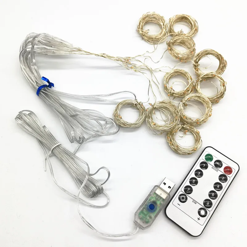 3M LED Curtain Garland Fairy Lights Festoon with Remote New Year Garland Christmas Decoration Party wedding decoration